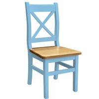 KREUZSTUHL Holz Blau, Farbe Erle - Erlefarben, Holz (46/97/47cm)