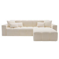 ECKSOFA Nork Creme Rechts - Creme, Holz/Textil (265/180cm) - Graingold