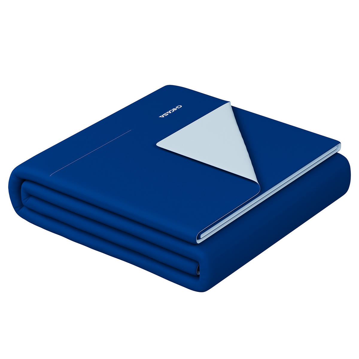 SOMMER-SCHLAFDECKE Blau 135×200 cm Doppelseitig Atmungsaktiv für erfrischenden Schlaf - Blau, Textil (135/200cm) - CHICASA