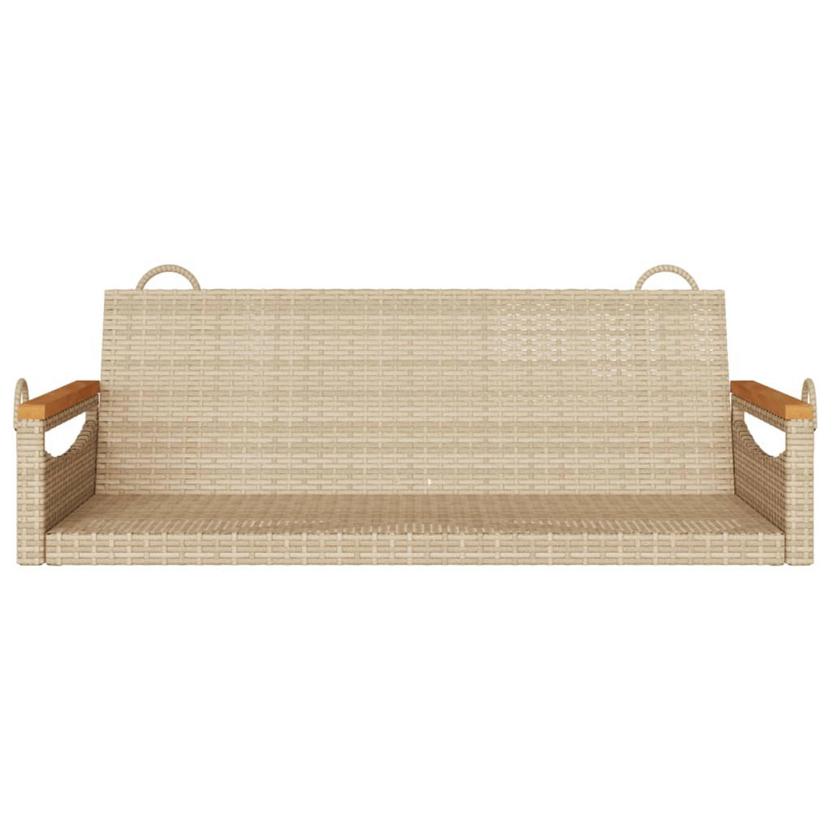 HÄNGEBANK Beige 109x62x40 cm Poly Rattan - Beige, Kunststoff (109/40/62cm) - furnicato