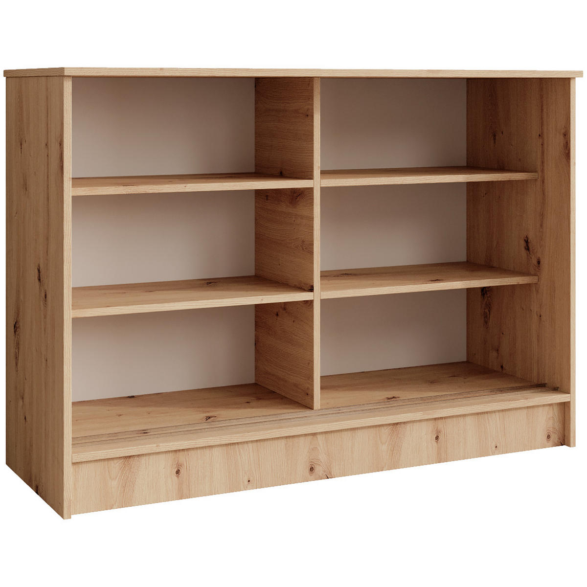 KOMODA Mirela se 2 posuvnými dveřmi, 100 cm, dub Artisan - dub artisan, kompozitní dřevo (101/85/43.5cm) - Beautysofa