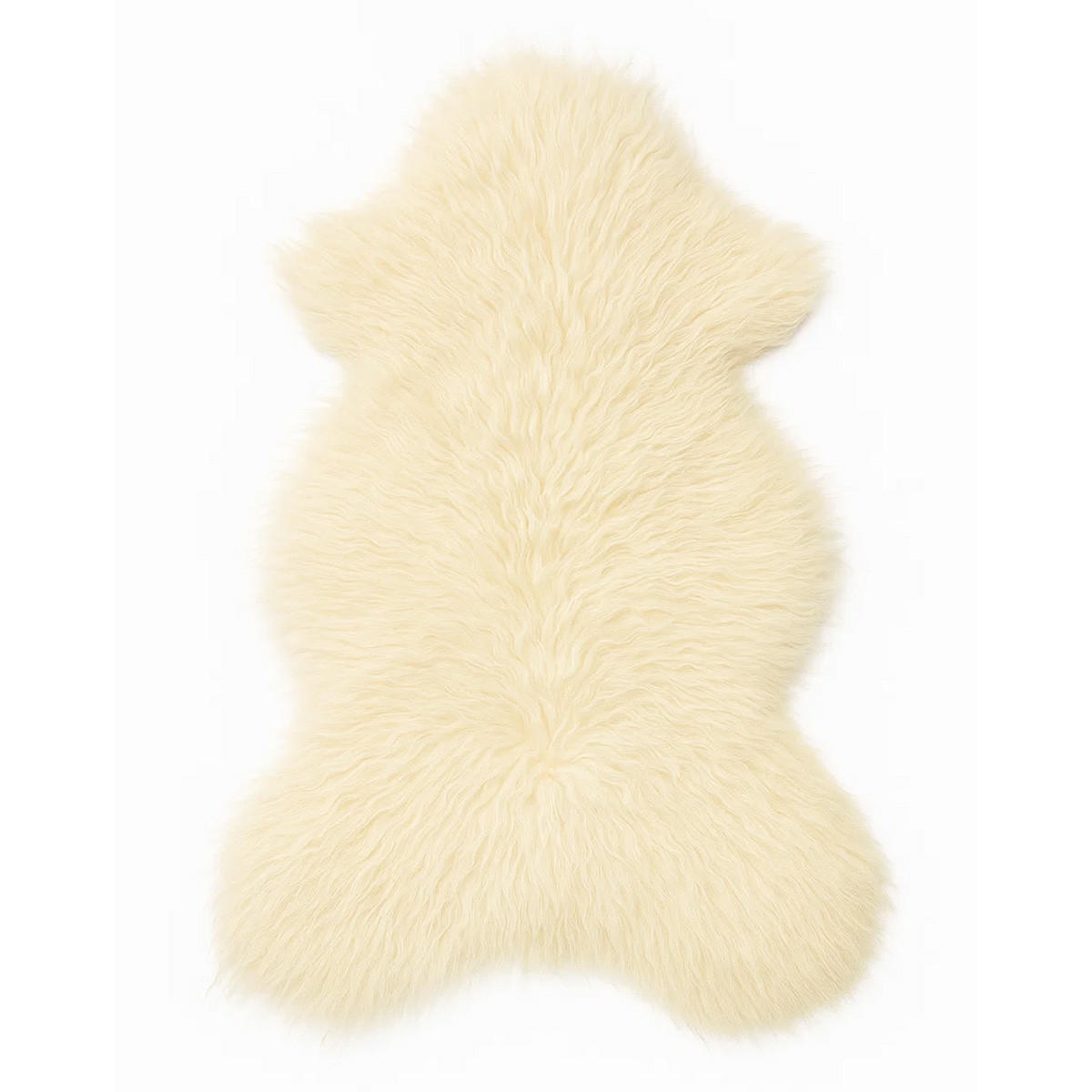 SCHAFFELL Ganzes Island Schaffell Lockig Weiß Natur, ca. 120 cm - Weiß, Fell (70/120cm) - Provellus