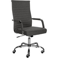 DREHSTUHL Stoff dunkelgrau - Dunkelgrau, Textil/Metall (51/98/63cm) - CLP