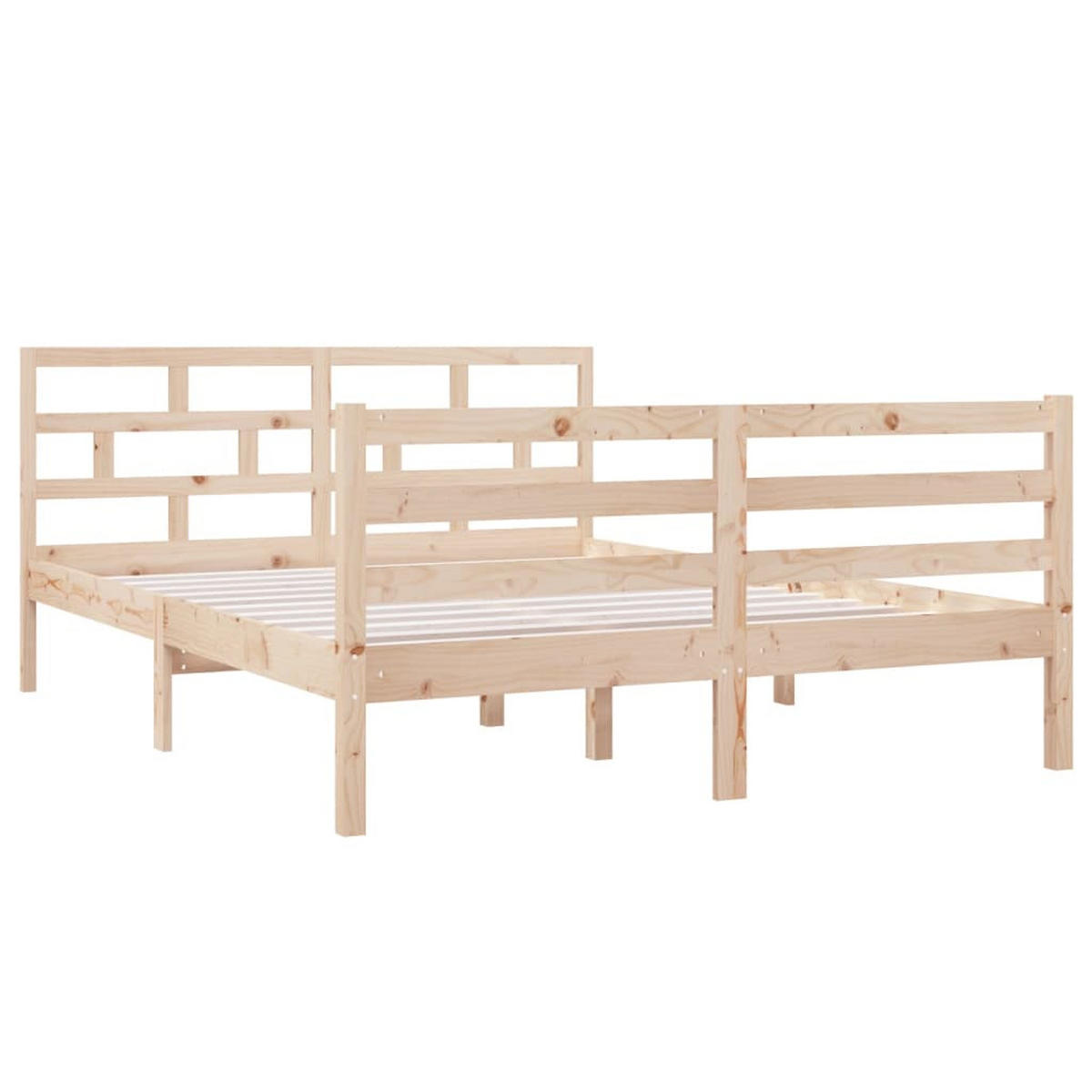 BETT Kent 146/195.5 cm - Braun, Holz (140/190cm) - Nettlife