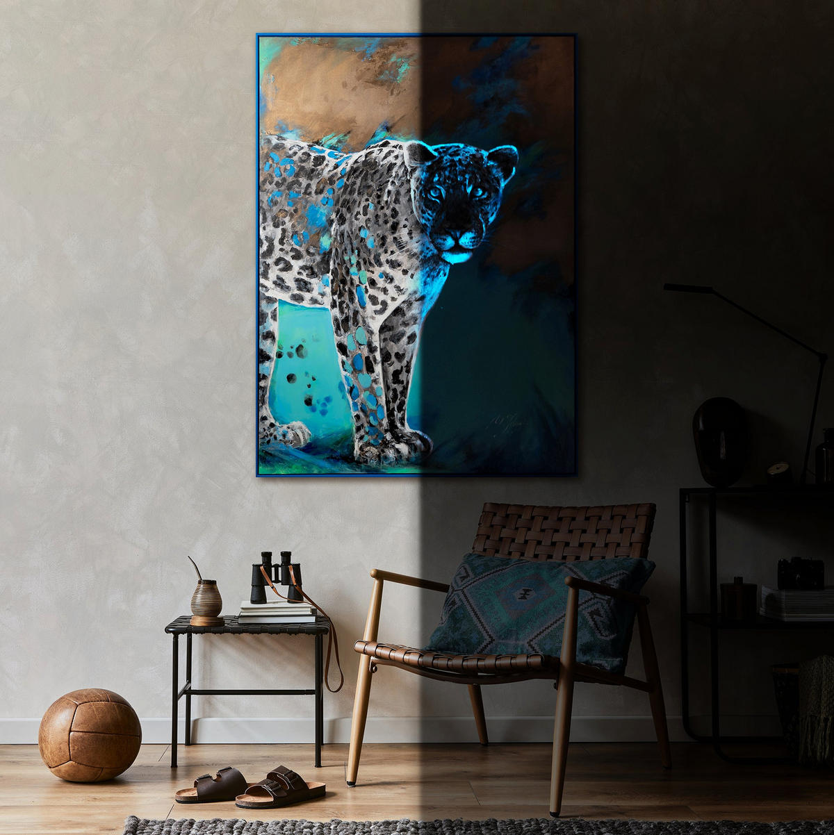 GEMÄLDE Geschick und Stärke Schattenfugenrahmen Schwarz 120x80 cm - Schwarz, Holz (120/80cm) - YS-art gallery