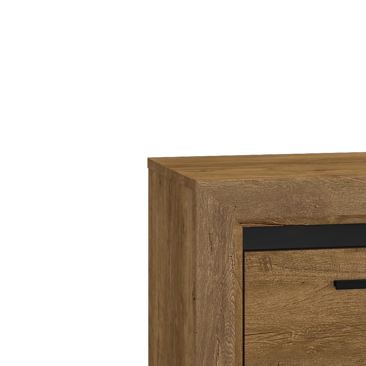 SIDEBOARD Baltica Lefkas Eiche / schwarz 165 / 43 / 94cm - Eichefarben/Braun, Holz/Holzwerkstoff (165/94/43cm) - Feldmann-Wohnen