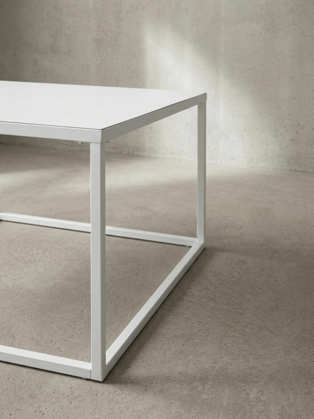 COUCHTISCH Weiß Metall Industrial 60x60x40 cm, Quadratisch - Weiß, Metall (60/60/40cm) - KADIMA DESIGN