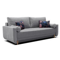 SOFA Hellgrau TIMON Ausziehbar - Grau, Textil (215/92/92cm) - Sepro Meble