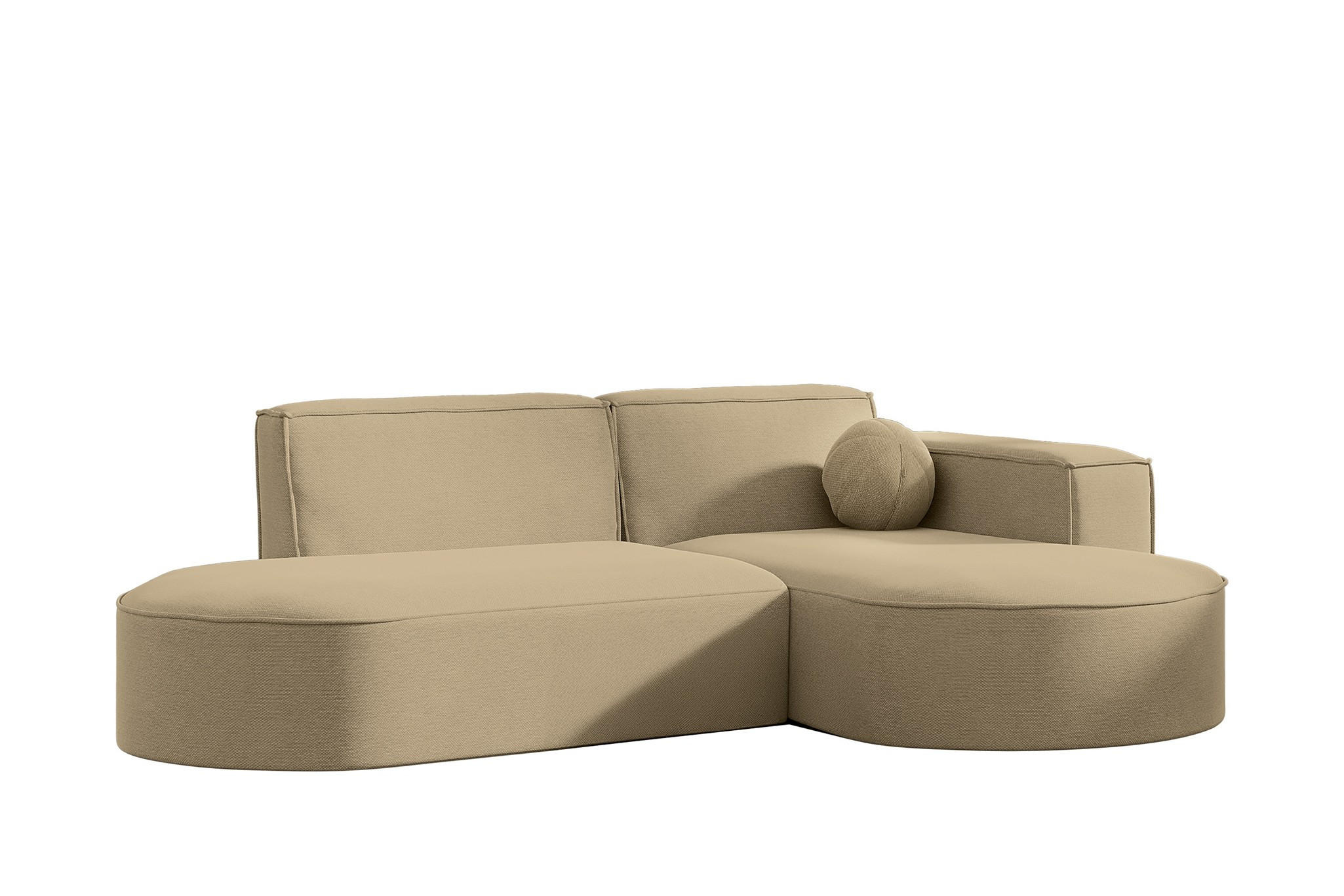 ECKSOFA Sunday Xs - Beige, Holzwerkstoff (236/78/165cm) - Fun Möbel