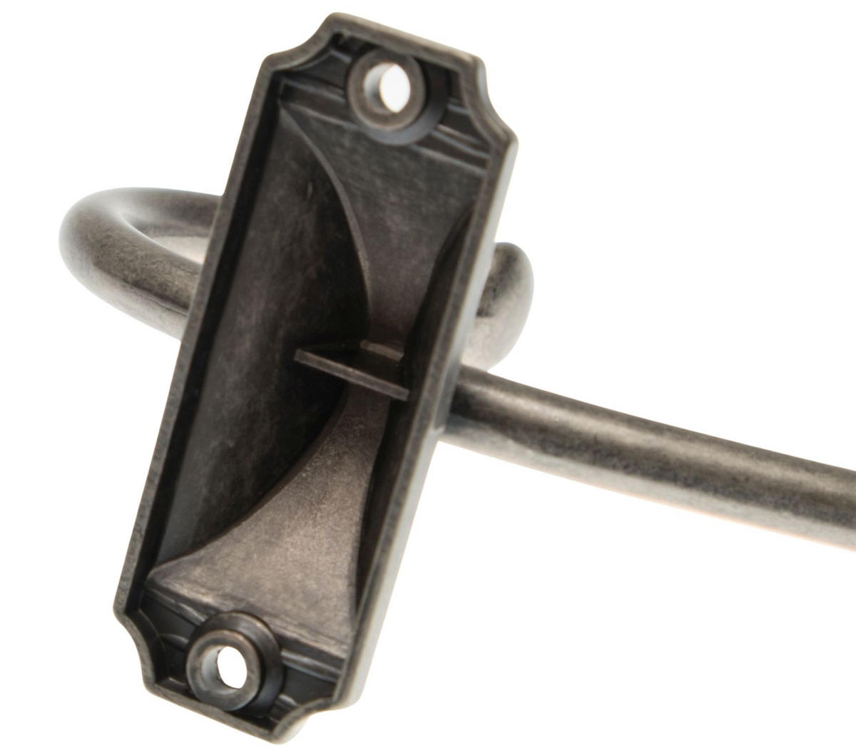 GARDEROBENHAKEN Oris Silber antik Wandmontage Altsilber Vintage mit Holzschrauben - Silberfarben, Metall (6.6/13.6/13.6cm) - Livingpoint24