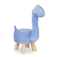 TIERHOCKER Kinder - Blau, Holzwerkstoff/Textil (28/57/57cm) - Relaxdays