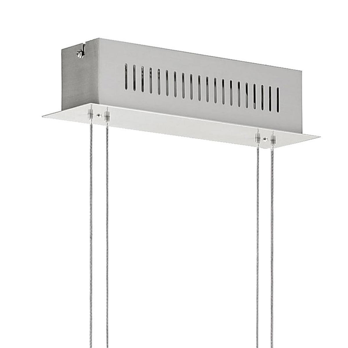 LED HÄNGELEUCHTE Stahl Silber - Silberfarben, Glas (110/14/160cm)