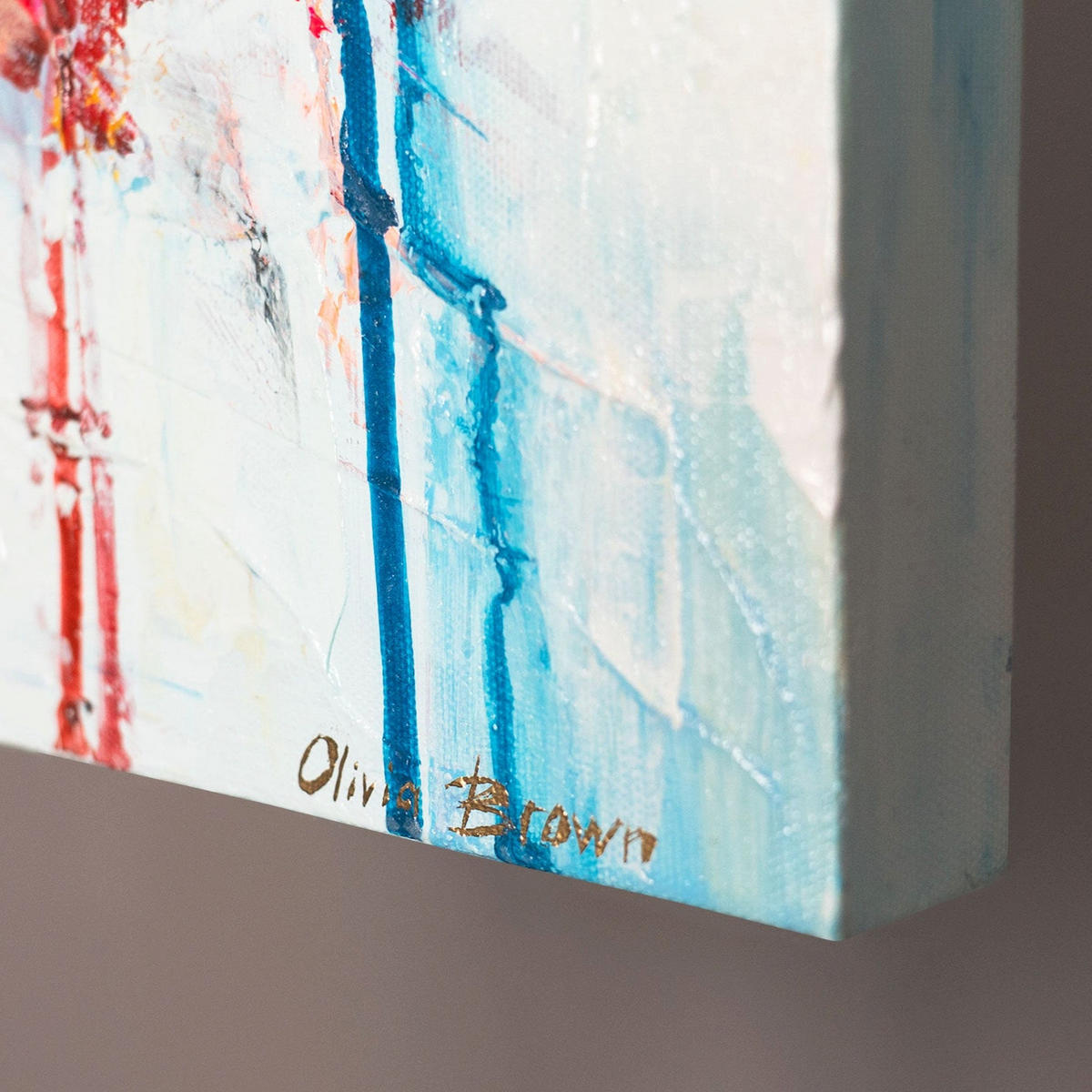 GEMÄLDE Fluss der Energie auf Keilrahmen 115x50 cm - Multicolor, Holz (115/50cm) - YS-art gallery