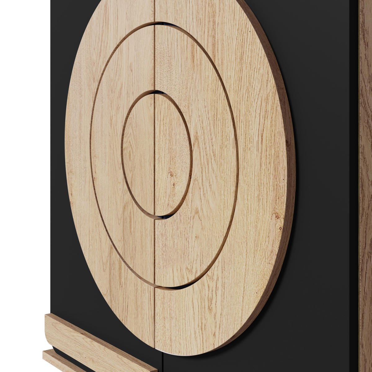 SCHUHSCHRANK aus MDF 76x37x98,5cm in Schwarz mit Türen - Schwarz, Holzwerkstoff (76/98.5/37cm) - Modfu