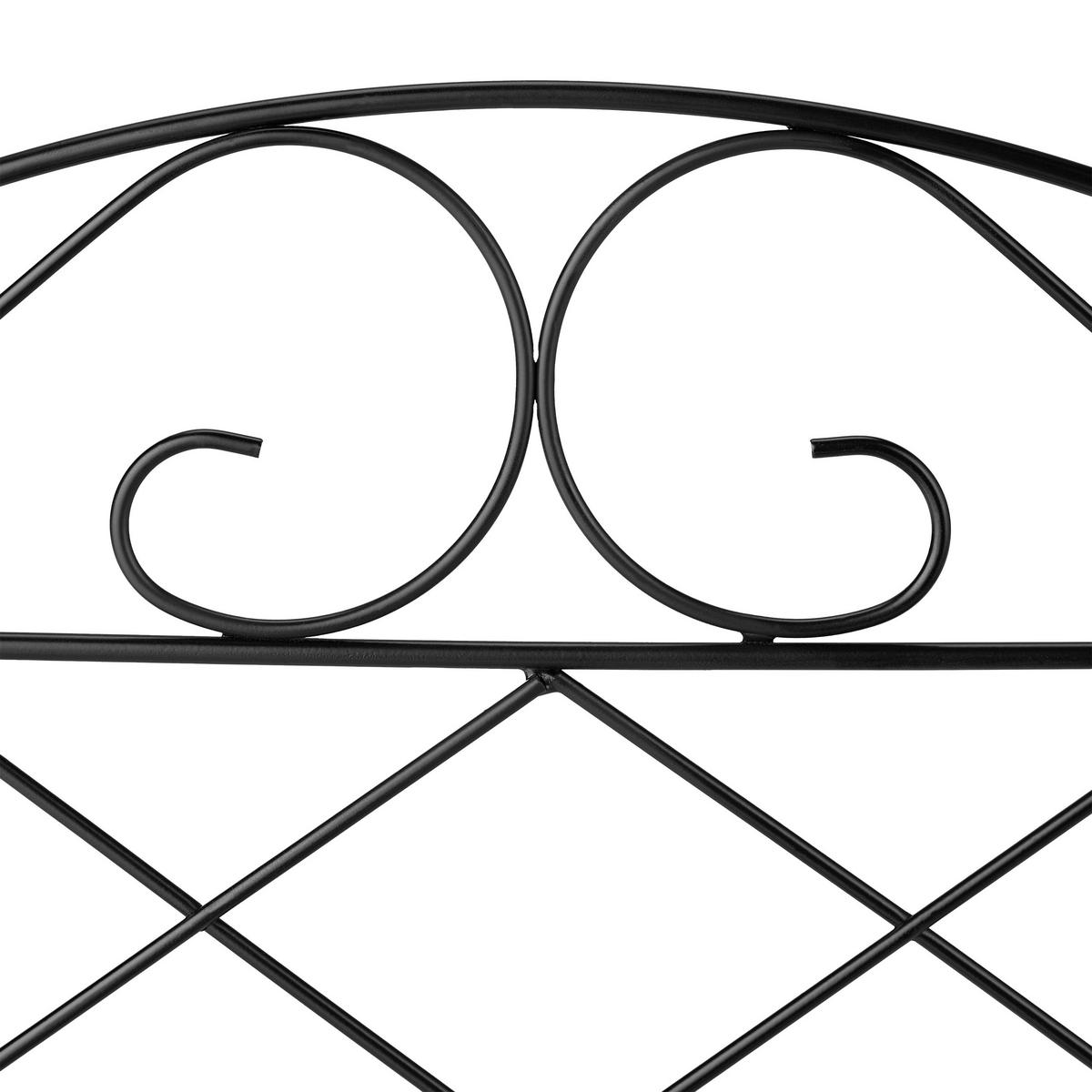 6XBEETZAUN - Schwarz, Metall (54.5/40/1cm) - Relaxdays