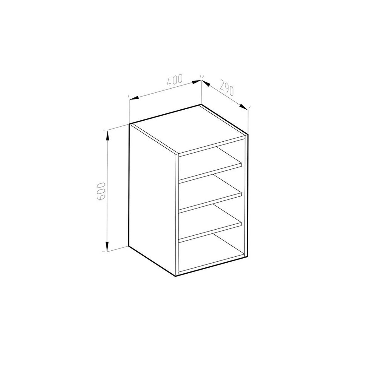 HÄNGESCHRANK R-Line Anthrazit 40 cm - Anthrazit, Holzwerkstoff (40/60/29cm) - Vicco
