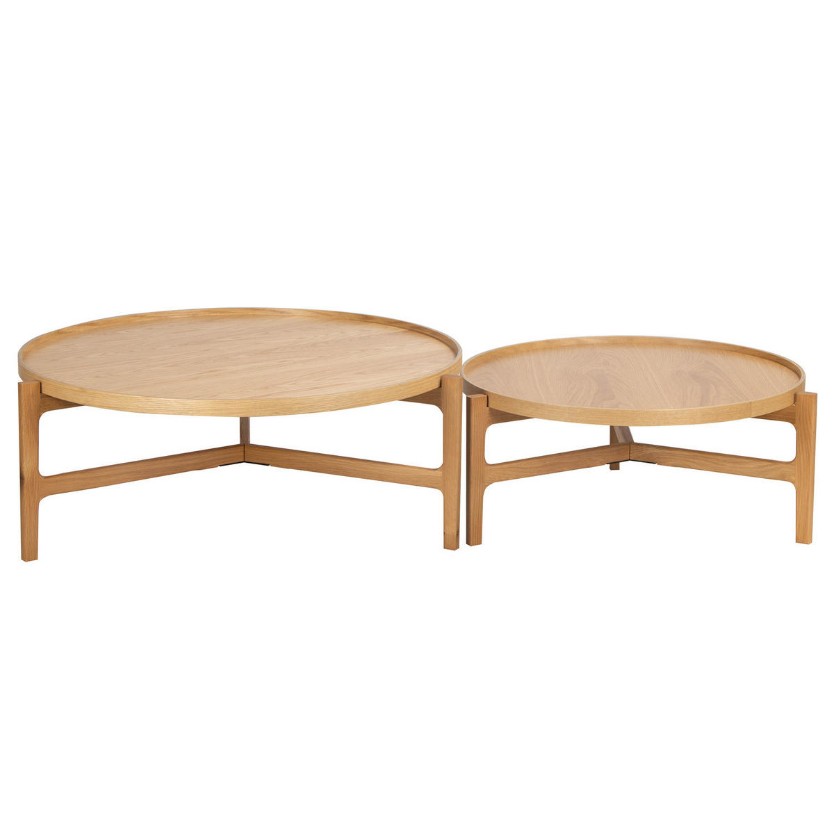 COUCHTISCH - Echtholzfurnier - Eiche - Braun, Holzwerkstoff (94/94/38cm) - home24
