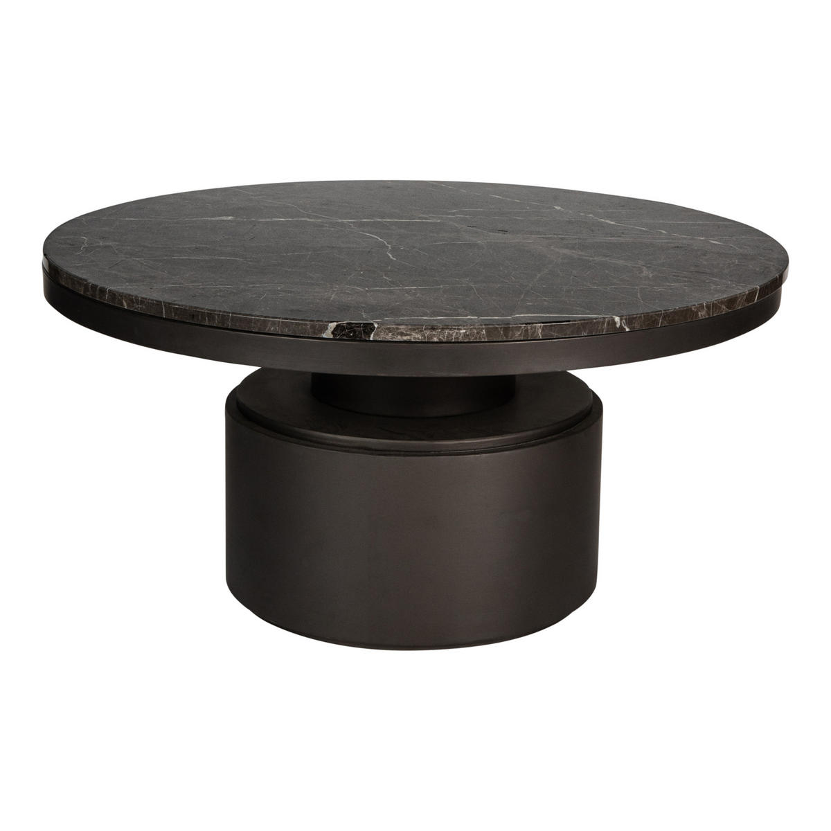COUCHTISCH Bregt Braun 90/90/45cm - Braun, Metall (90/90/45cm) - PTMD Collection