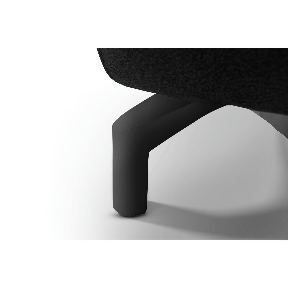 DREISITZER-SOFA Mikrofaser Schwarz - Schwarz, Leder/Metall (222/101/96cm) - Furnhouse