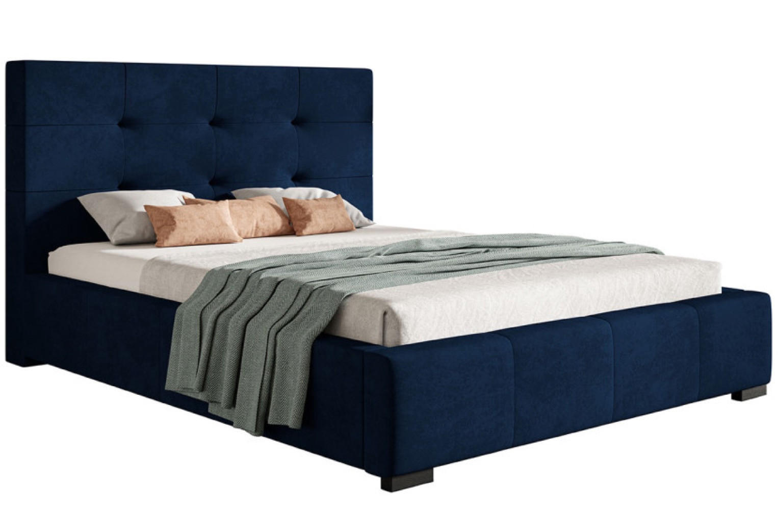 Sepro Meble Bett Schwarz, Dunkelblau, Blau, Pink 200x200 cm