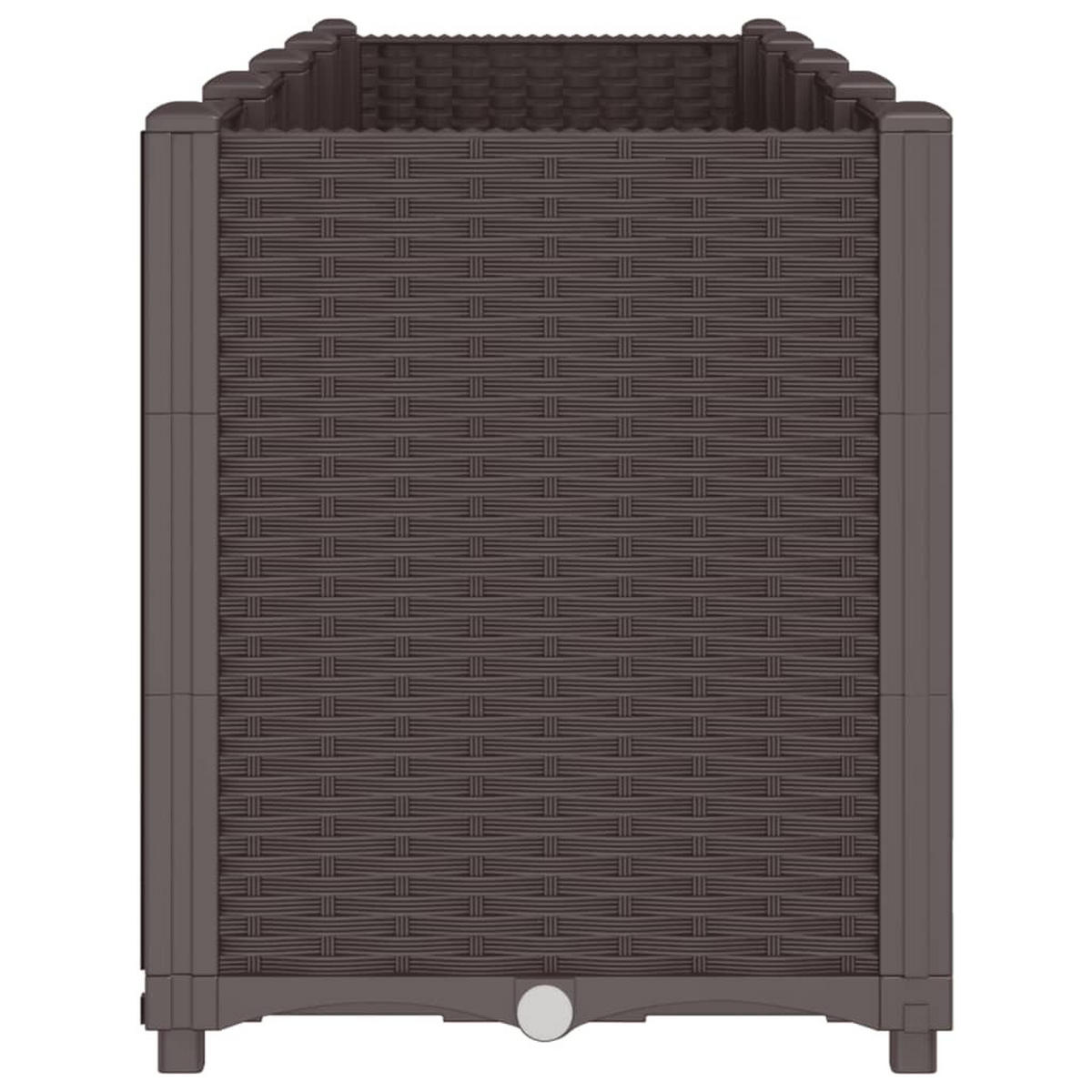 PFLANZKÜBEL Braun 160/40/53 Cm PP - Braun, Kunststoff (40/53/160cm) - vidaXL