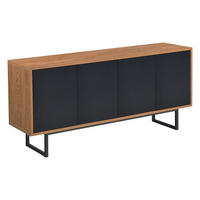SIDEBOARD Mariestad - Schwarz, Holzwerkstoff/Metall (120/55/30cm) - [en.casa]
