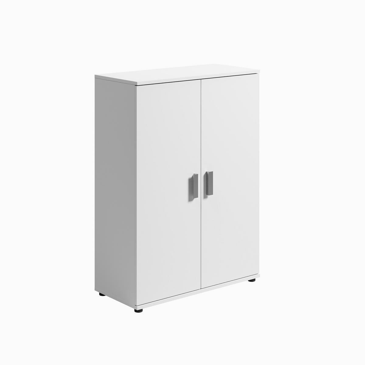 MEHRZWECKSCHRANK mit 2-Türen 75 cm in Weiß - Weiß, Holzwerkstoff (75/104/35cm) - Home Collective
