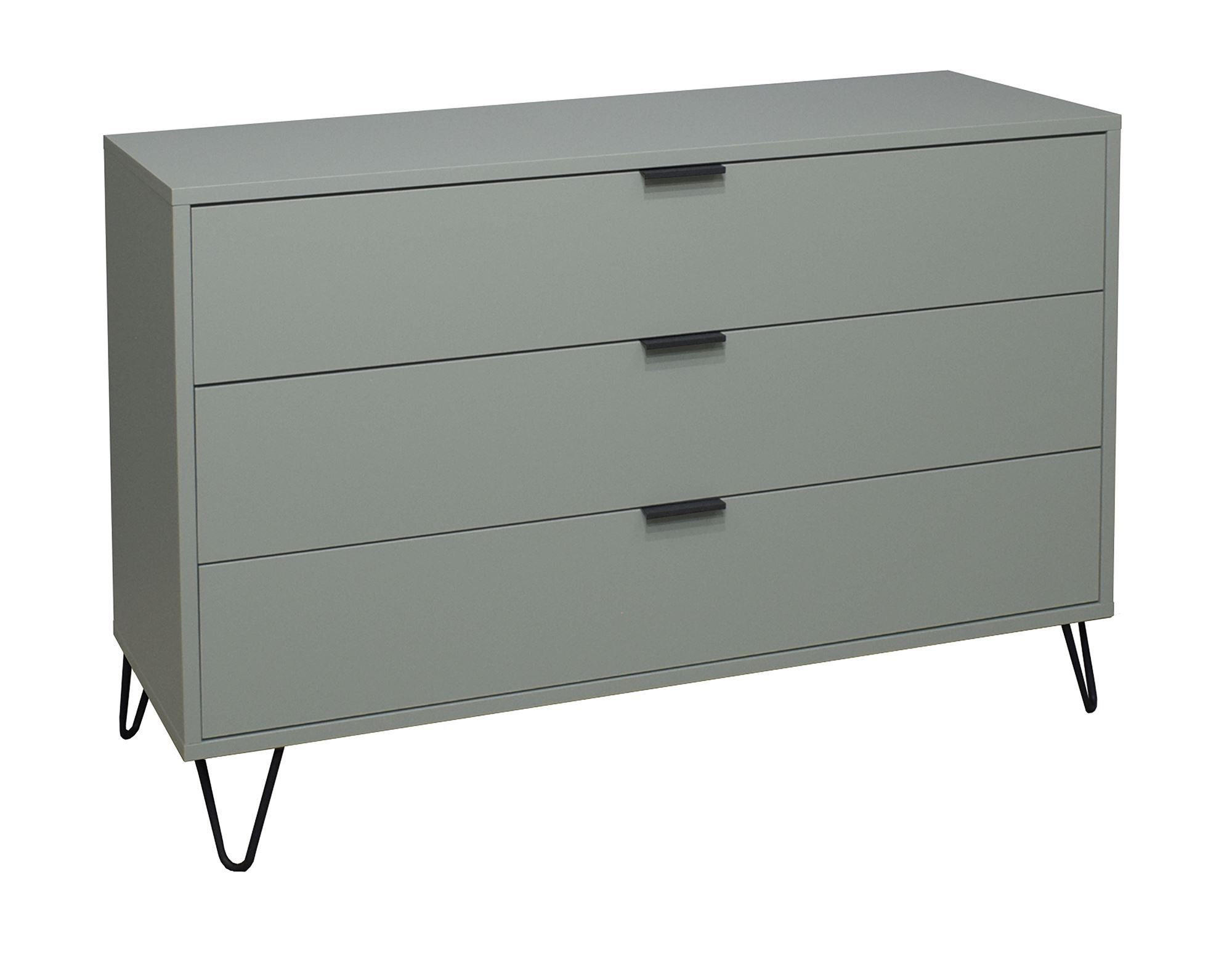 KOMMODE Erna 119x45x82 Pinie Green matt Lack - Grün, Holzwerkstoff (119/82/45cm) - 58aufmkessel