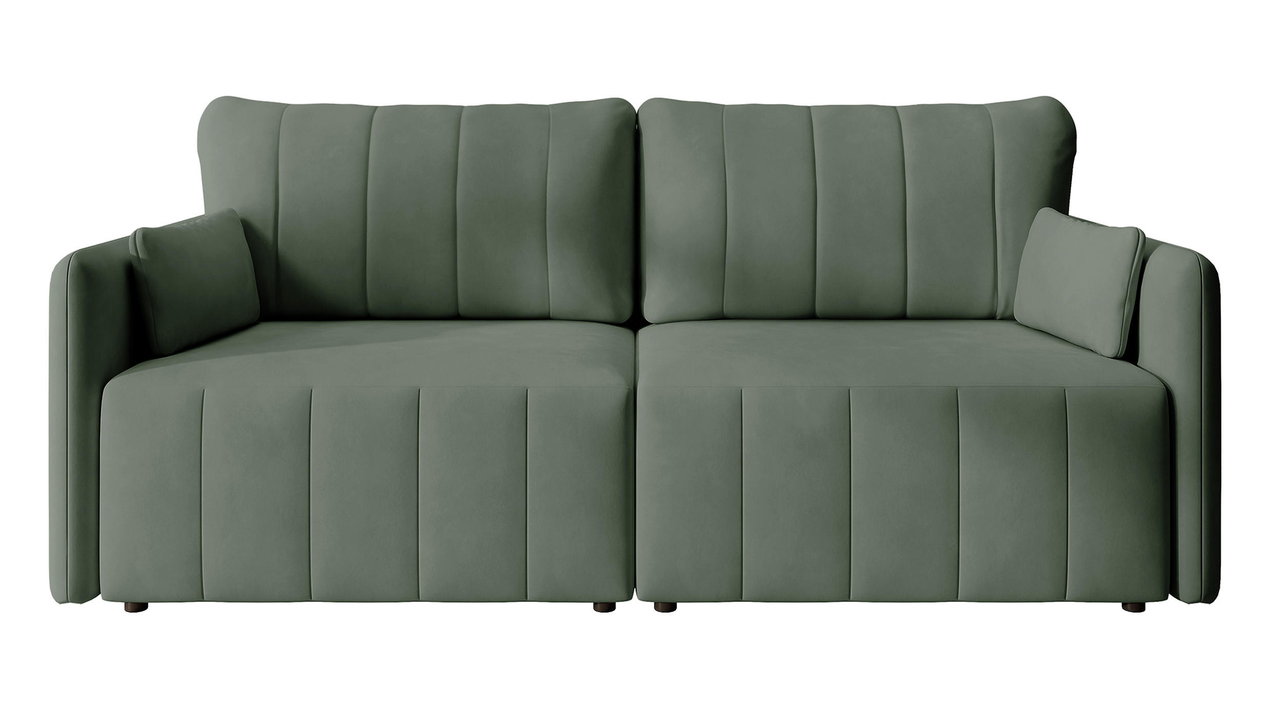 SCHLAFSOFA Pierra Hellgrün hydrophober Samt - Schwarz/Grün, Kunststoff/Textil (215/100/112cm) - Selsey