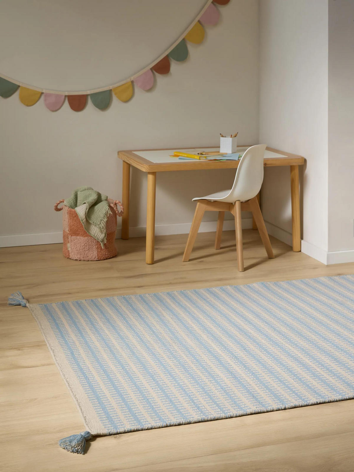 KINDERTEPPICH Lulu Hellblau 120/170 cm - Hellblau, Naturmaterialien/Textil (120/170cm) - benuta
