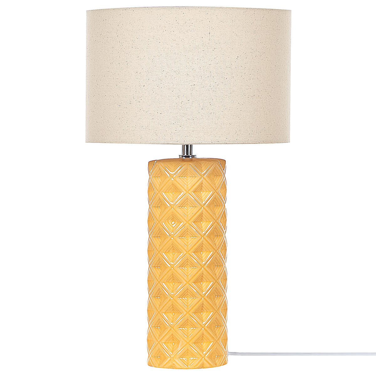 TISCHLAMPE Balonne 28/28/49 cm - Gelb, Keramik (28/28/49cm) - Beliani