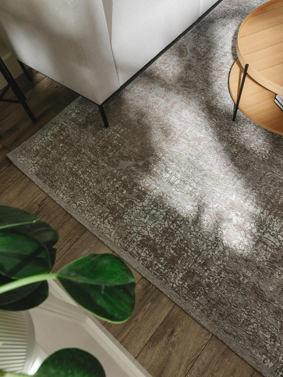 FLACHGEWEBETEPPICH Frencie Grau 80x165 cm - Grau, Textil (80/165cm) - benuta Nest