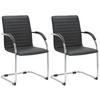 SCHWINGSTUHL 2er Set Lederlook schwarz - Schwarz, Textil/Metall (56/95/60cm) - CLP