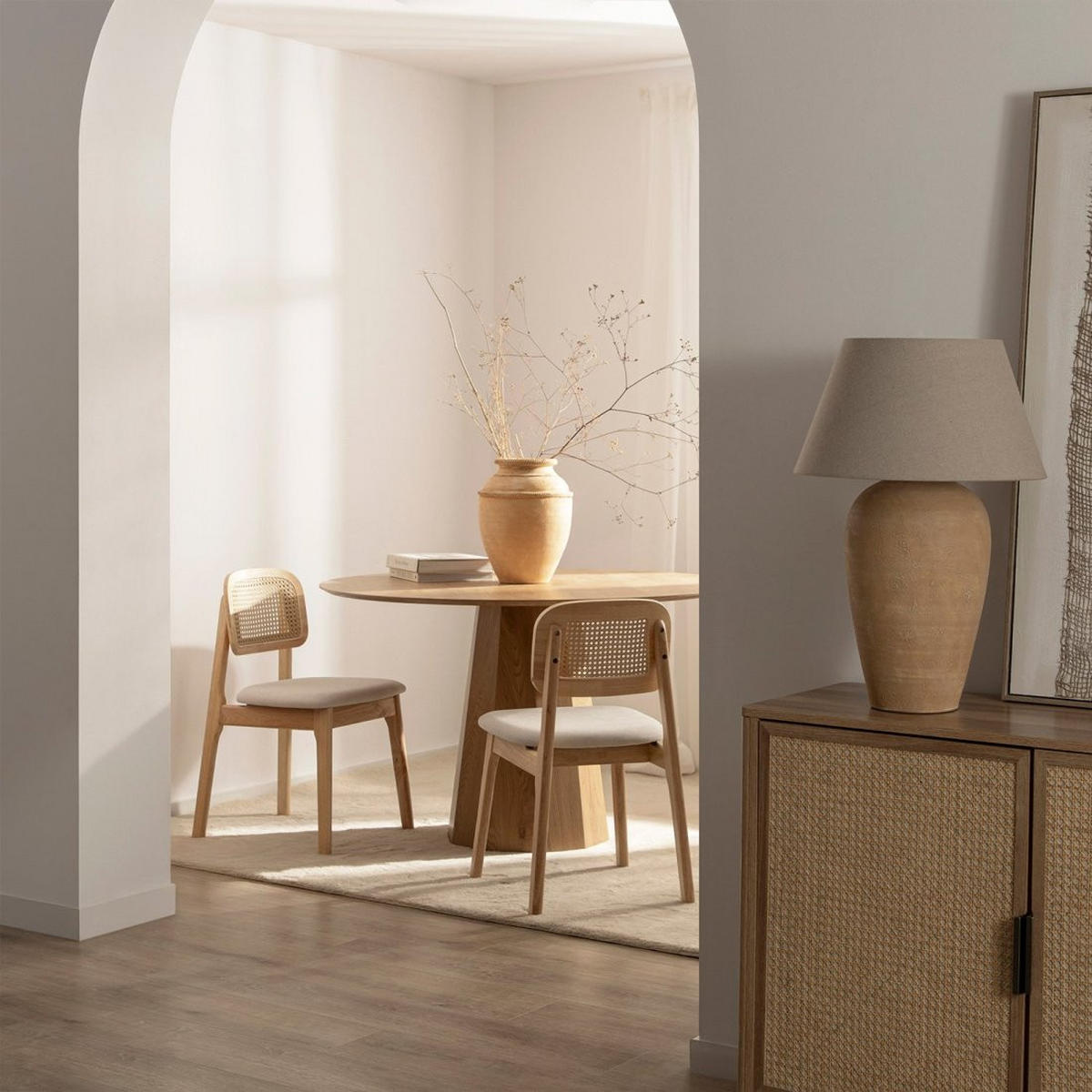 ESSZIMMERSTUHL Tove Natürlich 46 cm x 79 cm - Naturfarben, Textil (46/79/49cm) - Klast Home