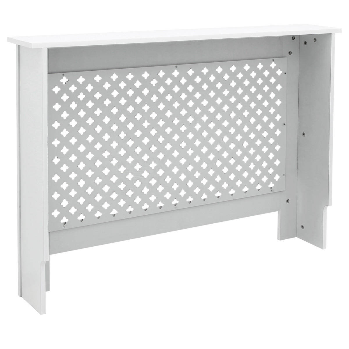 OBLOŽENÍ RADIÁTORU s voštinovým vzorem 112 x 19 x 82 cm, bílé - bílá, kompozitní dřevo (19/112/82cm) - ECD-Germany