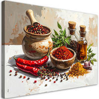 LEINWANDBILD Essen & Trinken 120x80cm - Multicolor, Textil (120/80cm) - Feeby