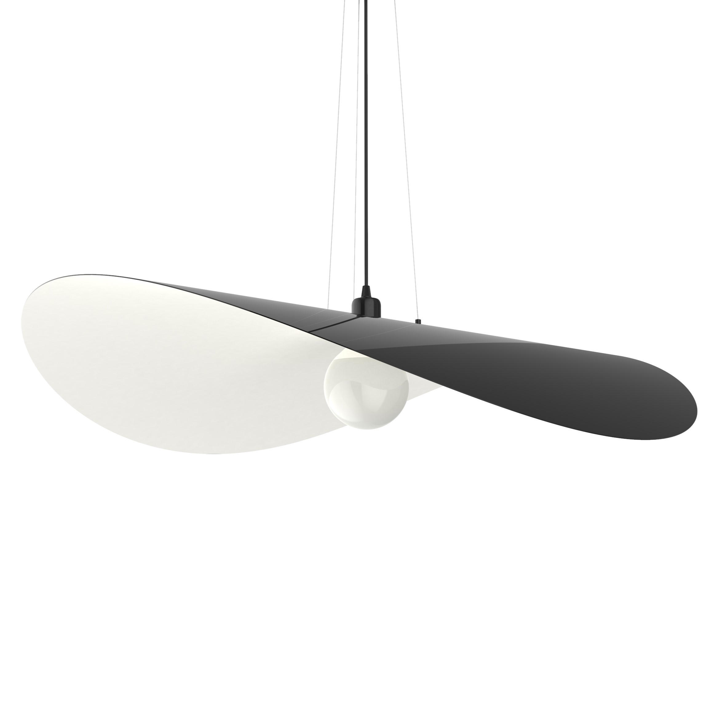 HÄNGELEUCHTE Piuma D90 - Schwarz, Metall (90/90/120cm) - Lumicom