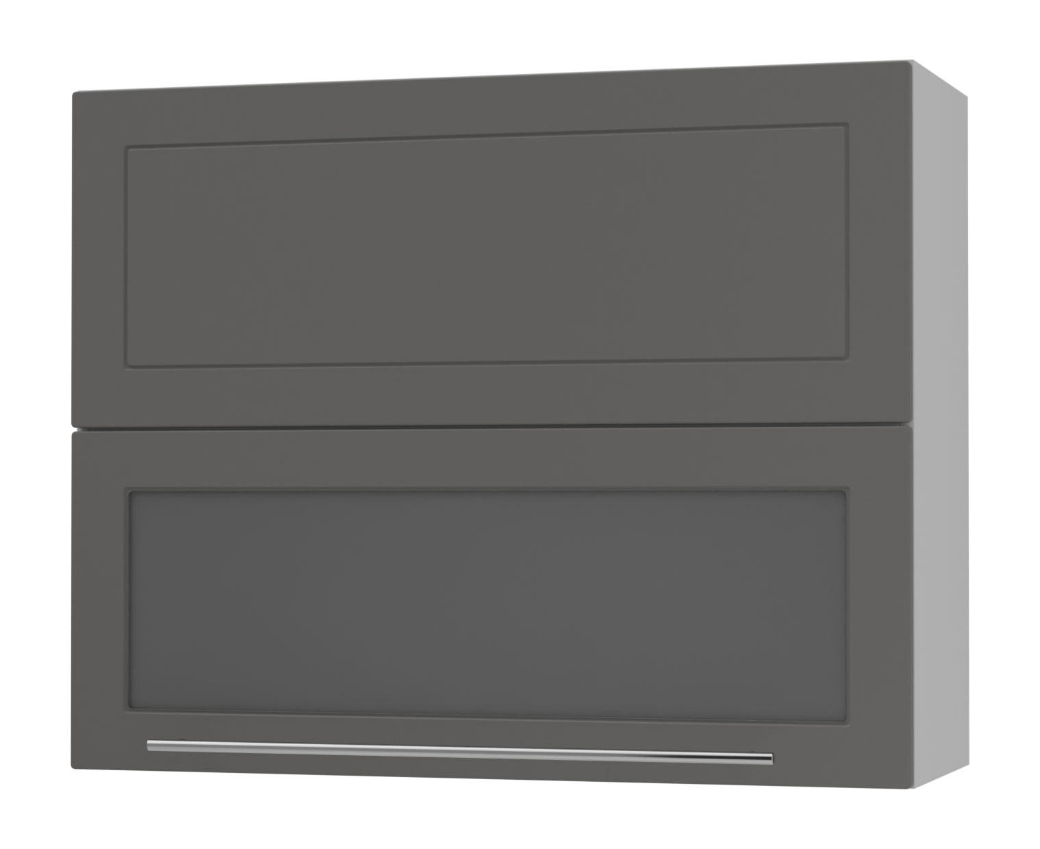 KÜCHENHÄNGESCHRANK Kvantum W8BS/90 Graphit Matt / Grau Matt 90 / 32,5 / 72cm - Graphitfarben/Grau, Holz/Holzwerkstoff (90/72/32.5cm) - Feldmann-Wohnen