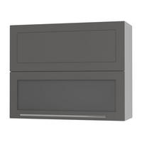 KÜCHENHÄNGESCHRANK Kvantum W8BS/90 Graphit Matt / Grau Matt 90 / 32,5 / 72cm - Graphitfarben/Grau, Holz/Holzwerkstoff (90/72/32.5cm) - Feldmann-Wohnen