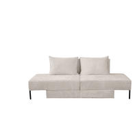 SOFA Mit Schlaffunktion MOOKA 4in1-Multifunktions-System Stoff Velo Ecru - Ecru, Holz/Textil (240/87/103cm) - Kaiser Möbel