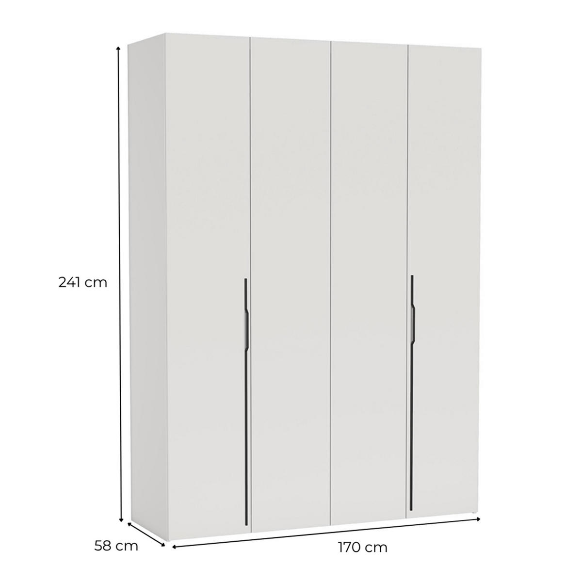 FALTTÜRENSCHRANK Omodeo 170 cm breit in Artisan-Eiche – mit WingLine-Falttüren - Eiche Artisan, Holzwerkstoff (170/240/58cm) - AX Living