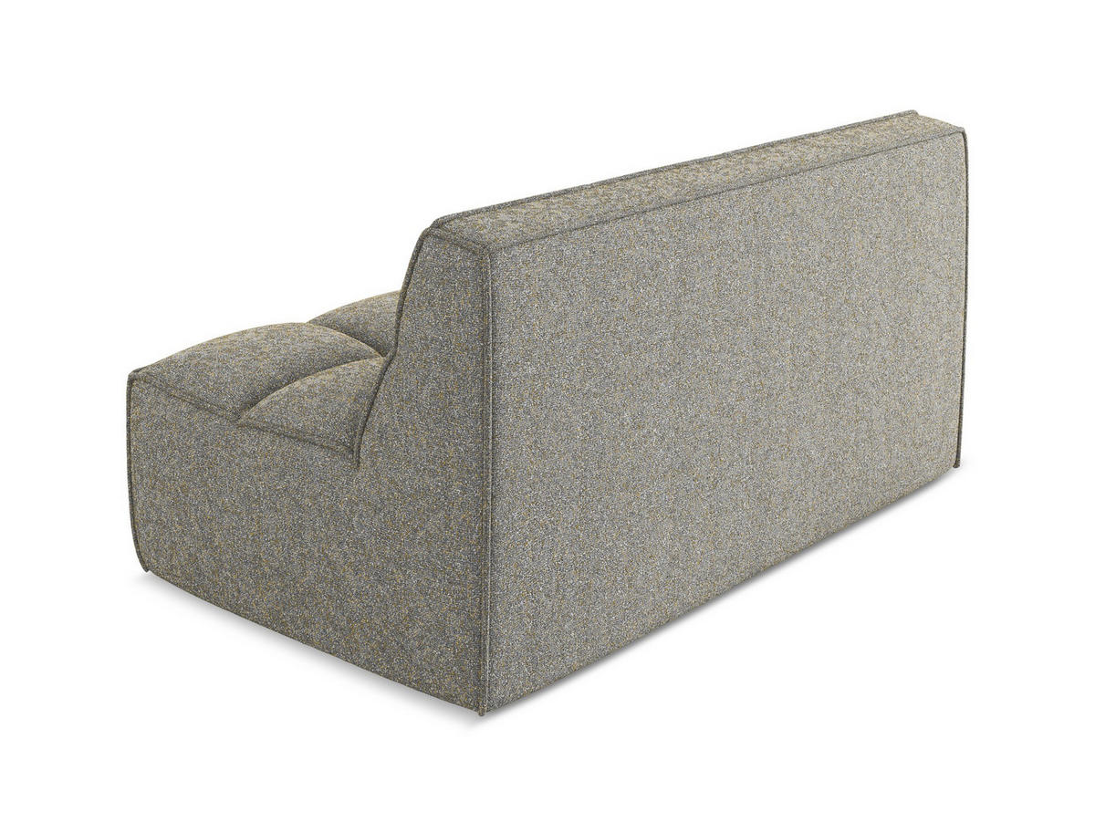 2-SITZER-SOFA Strukturstoff Stoff Beige - Beige/Schwarz, Kunststoff/Textil (160/75/93cm) - Makamii