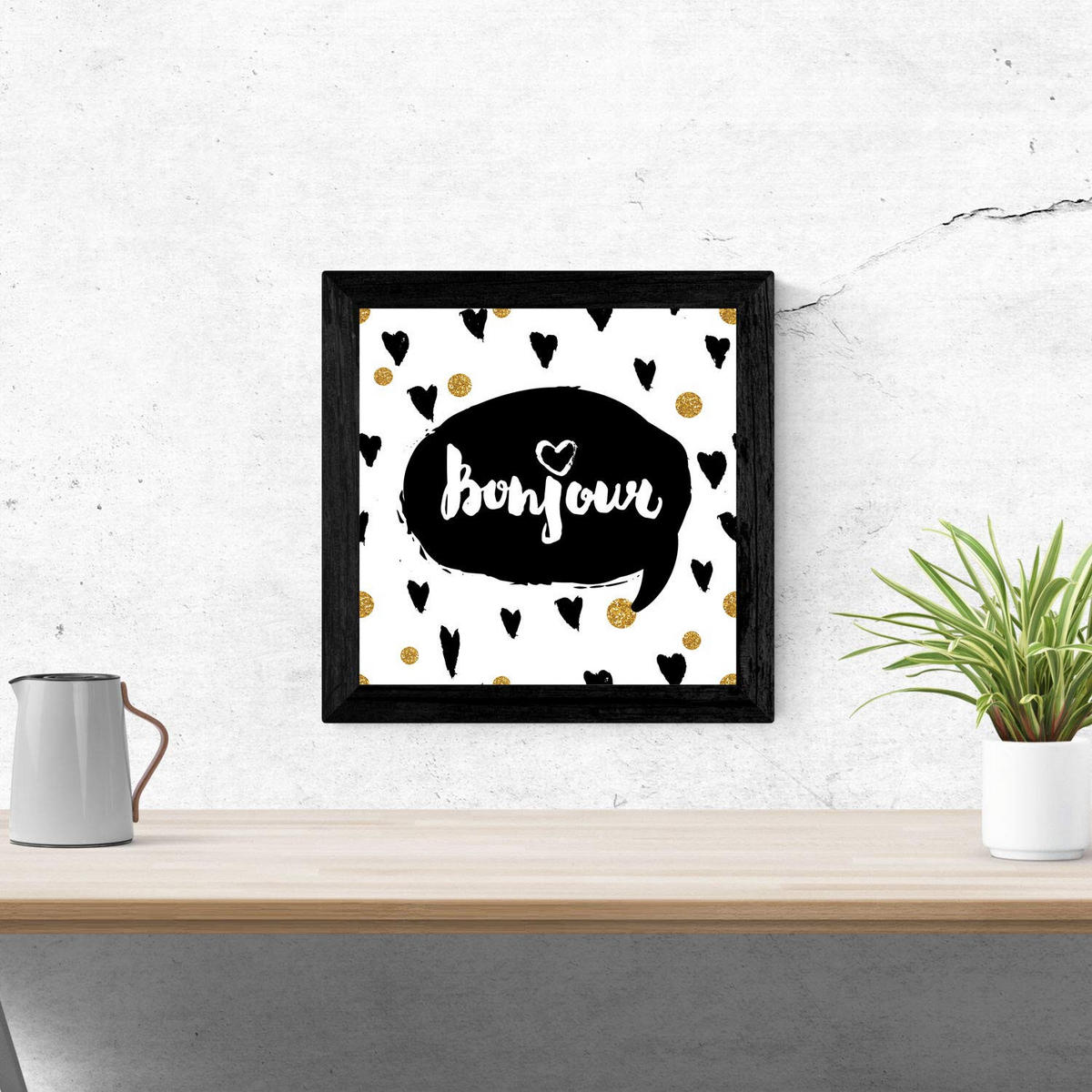 POSTER Set Mit 6 Blätter Gestempelt Grüsse Hallo, Ciao, Bonjour - Klar, Papier (29/3cm) - Nacnic