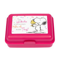 BROTDOSE The Peanuts Snoopy Ein Lächeln ist der schönste Start in den Tag Pink 17,5 x 12,8 x 6,9 cm - Pink, Kunststoff (17.5/6.9/12.8cm) - United Labels
