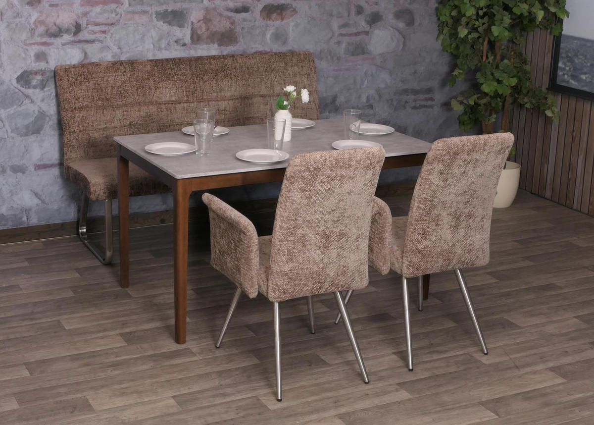 ESSZIMMER-SET Braun 3er-Set - Braun, Textil (160/100/65cm) - MCW