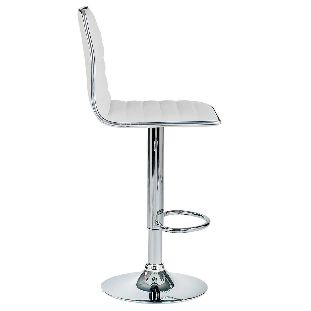BARHOCKER ROCA 2ER-SET - Weiß, Textil/Metall (40/114/47cm) - IDIMEX