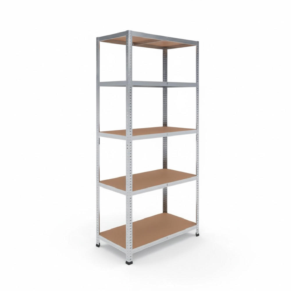 SCHWERLASTREGAL 210x100x50 cm in verzinkt mit 5 Böden und 75 kg Traglast pro Boden - Silberfarben, Metall (100/210/50cm) - rackfriends
