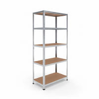 SCHWERLASTREGAL 210x100x50 cm in verzinkt mit 5 Böden und 75 kg Traglast pro Boden - Silberfarben, Metall (100/210/50cm) - rackfriends