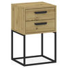 NACHTTISCH RECTUS Nachtschrank, Modern - Eichefarben/Schwarz, Holzwerkstoff (40/65/39cm) - KONSIMO®
