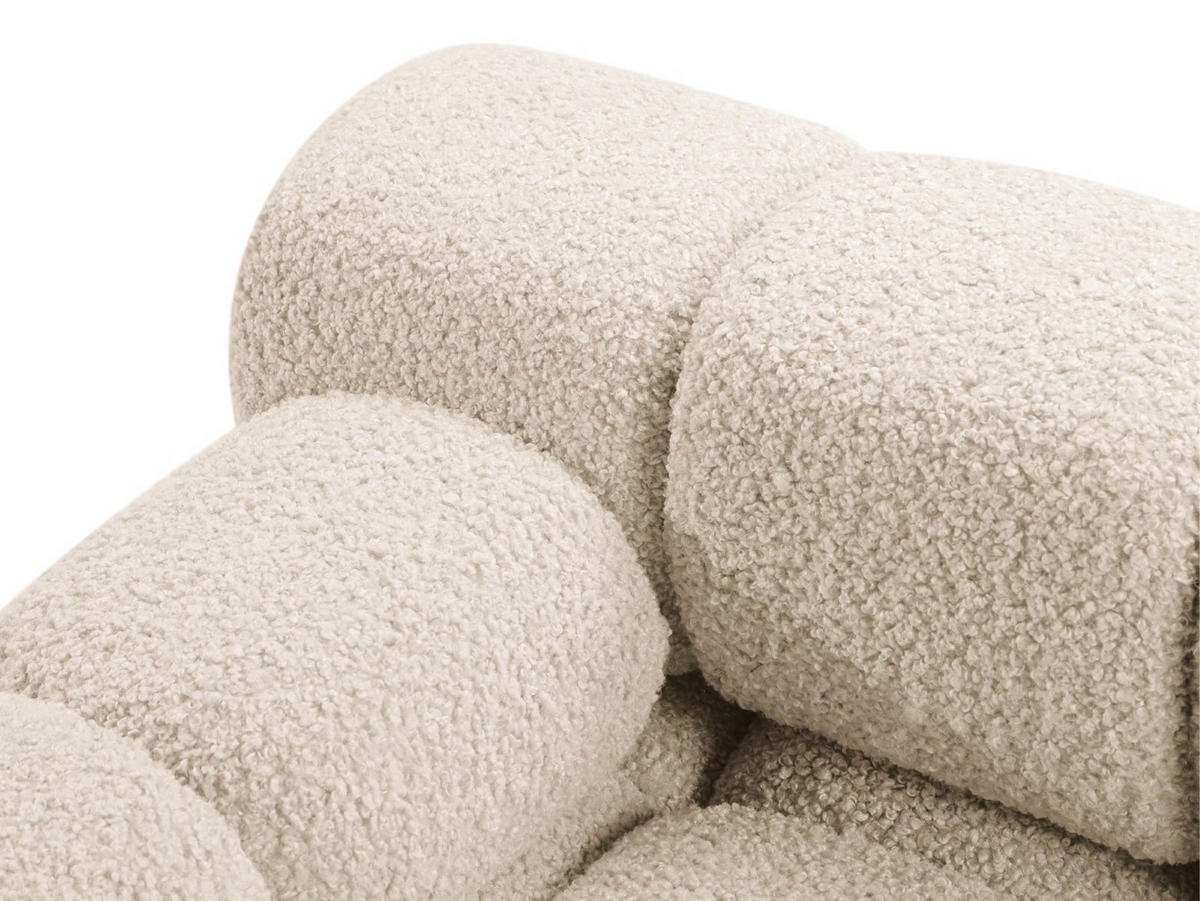 SOFA modular links Bellis aus Boucle leichtes beige 4 Sitzplätze - Creme, Textil (282/70/94cm) - Micadoni